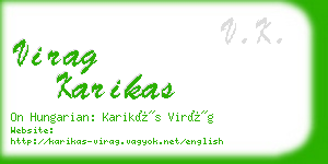 virag karikas business card